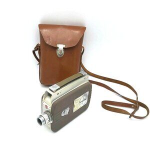 Kodak Reliant Cine Movie Camera 8mm 1940s with Shoulder Leather Carrying Case